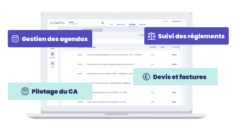 Logiciel devis facture et suivi d'activité pour le BTP Calixta