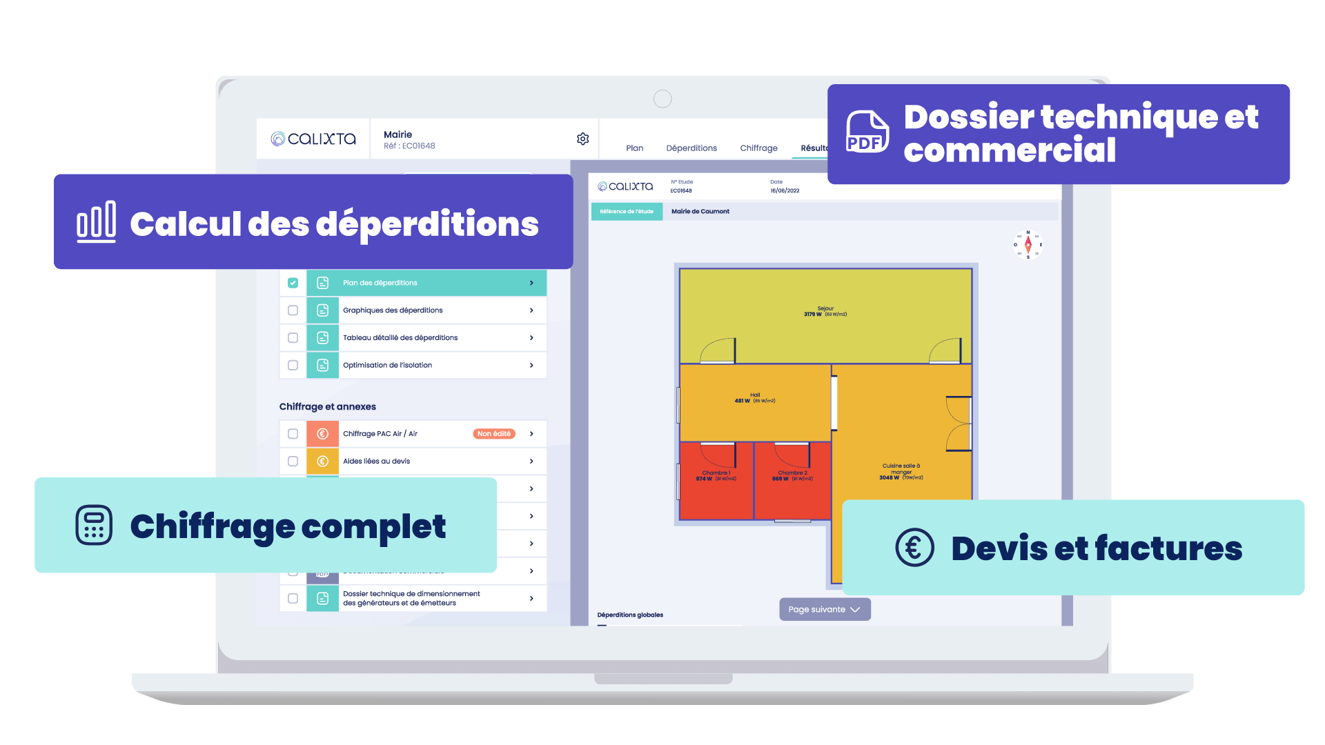 Toutes les fonctionnalités Calixta