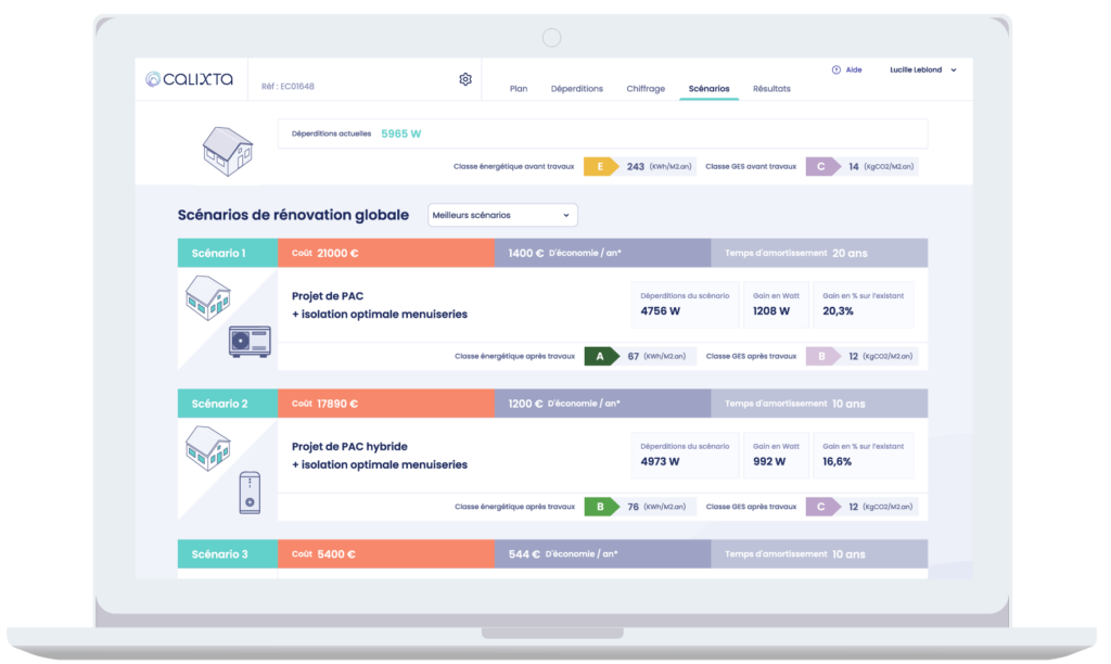 Simulation DPE et scénarios de rénovation globale